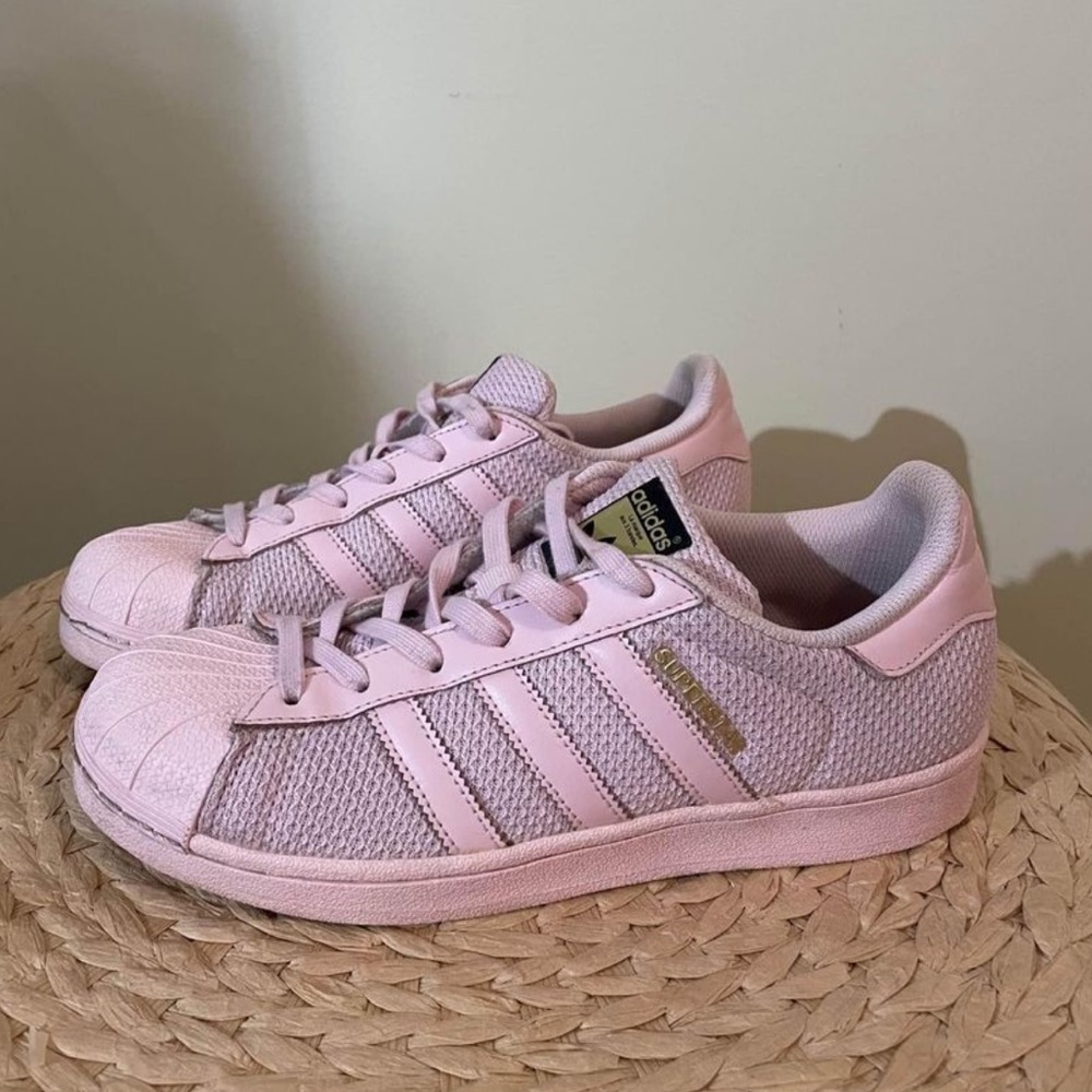 Pink Adidas Superstars